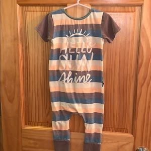 Short sleeve striped Rags romper
